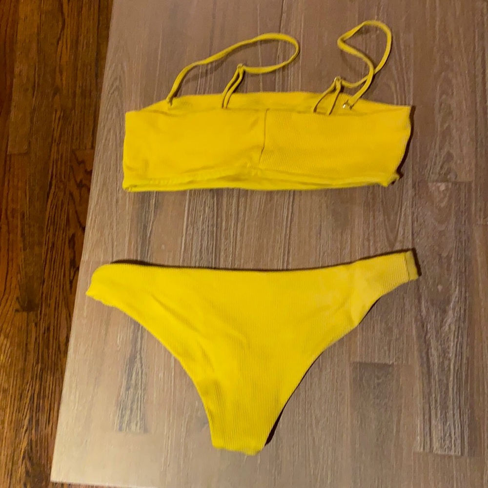 Ayra Swim Yellow Rib Bikini Set - Picture 3 of 5